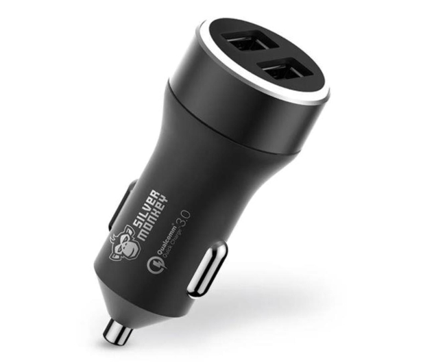 Silver Monkey Ładowarka samochodowa 2x USB, 3A, QC 3.0 - 487141 - zdjęcie
